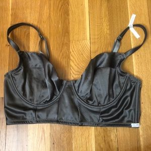 Aerie Pretty Luxuries Gray Bustier